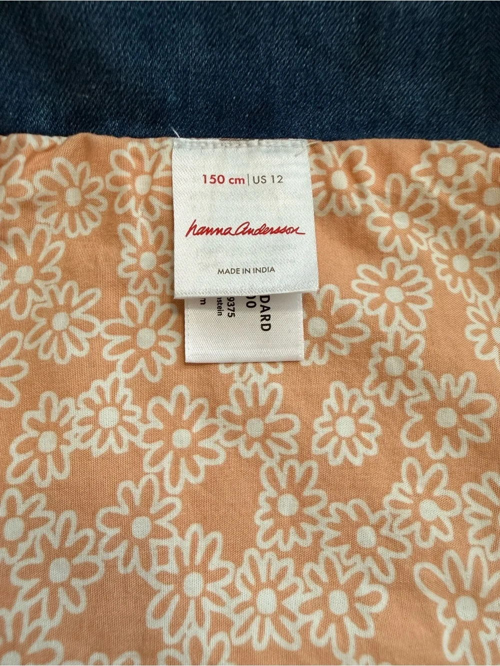 Hanna Anderson, Ruffle Collar Denim Jacket, sz 12